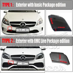 Front Tow Cover for 16-19 Mercedes-Benz A Class W176 FL Fit A160 A180 A200 A220 A250 bumper Hook Towing Eye Cap