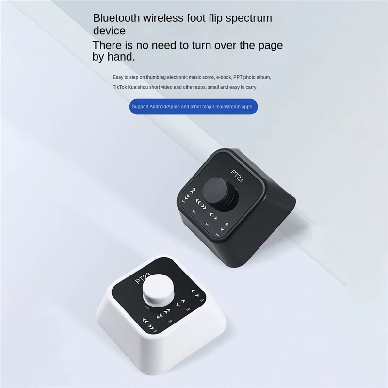 ワイヤレスページターナーペダル充電式ワイヤレスフットスイッチタブレットスマートフォン用電子楽譜電子書籍ブラックHY