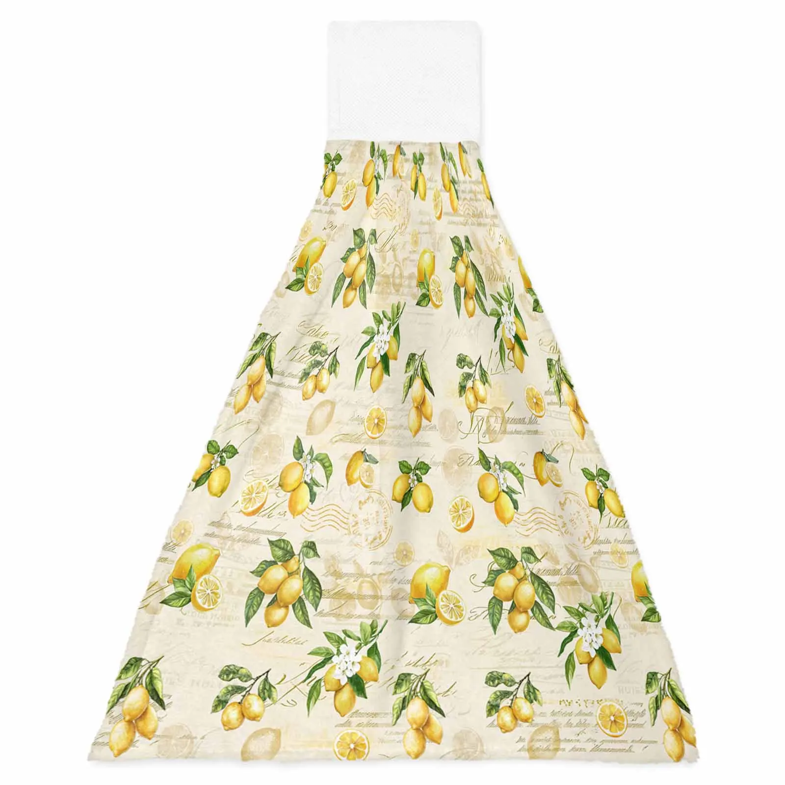 

Vintage Country Fruit Lemon Hand Towels Kitchen Microfiber Dishcloths Cleaning Cloth Absorbent Hanging Towels
