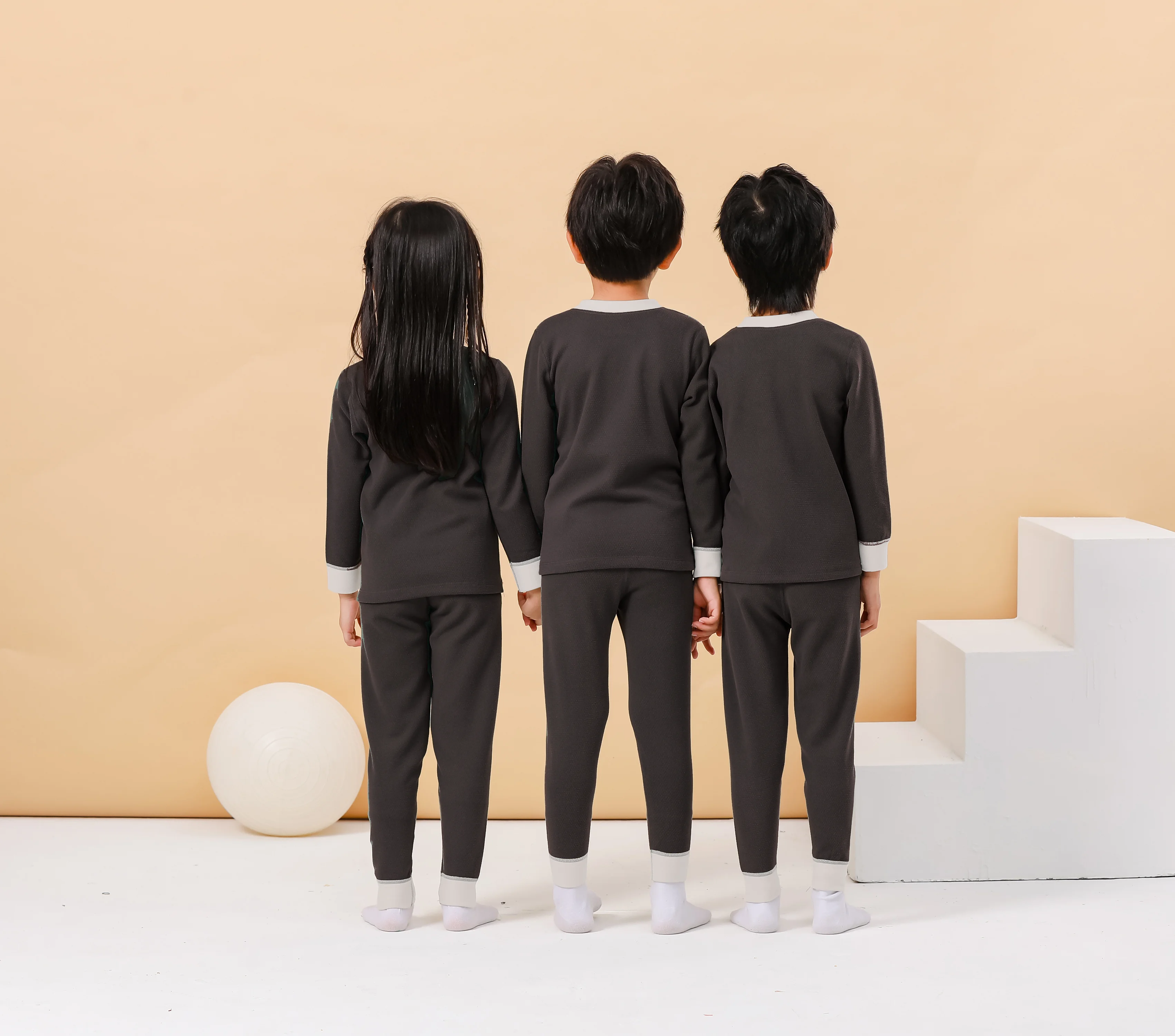 Boys pajamas girls homewear big boy small child thermal underwear parent-child suit - Breathable moisture wicking - High perform