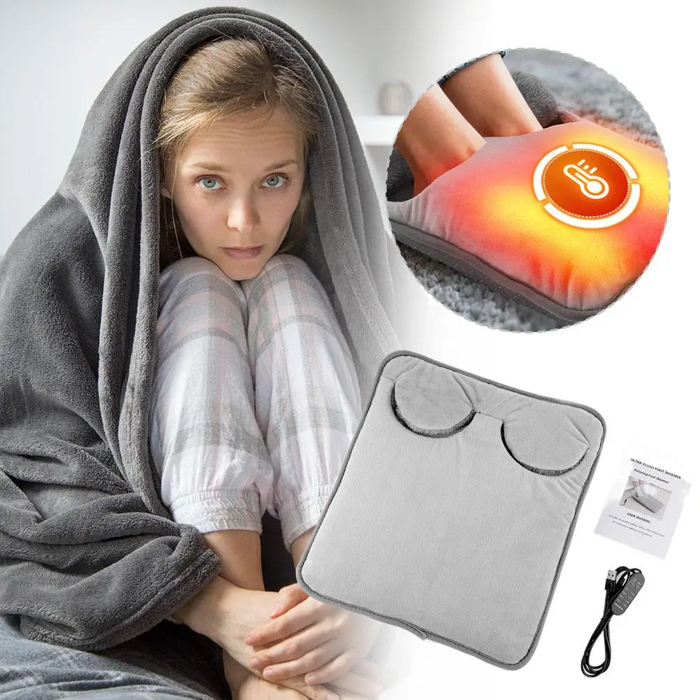 

Electric Foot Heating Pad Multi Functional Electric Warm Mat Household Soft Plush Winter Warm Blanket Foot Warming Mat Office