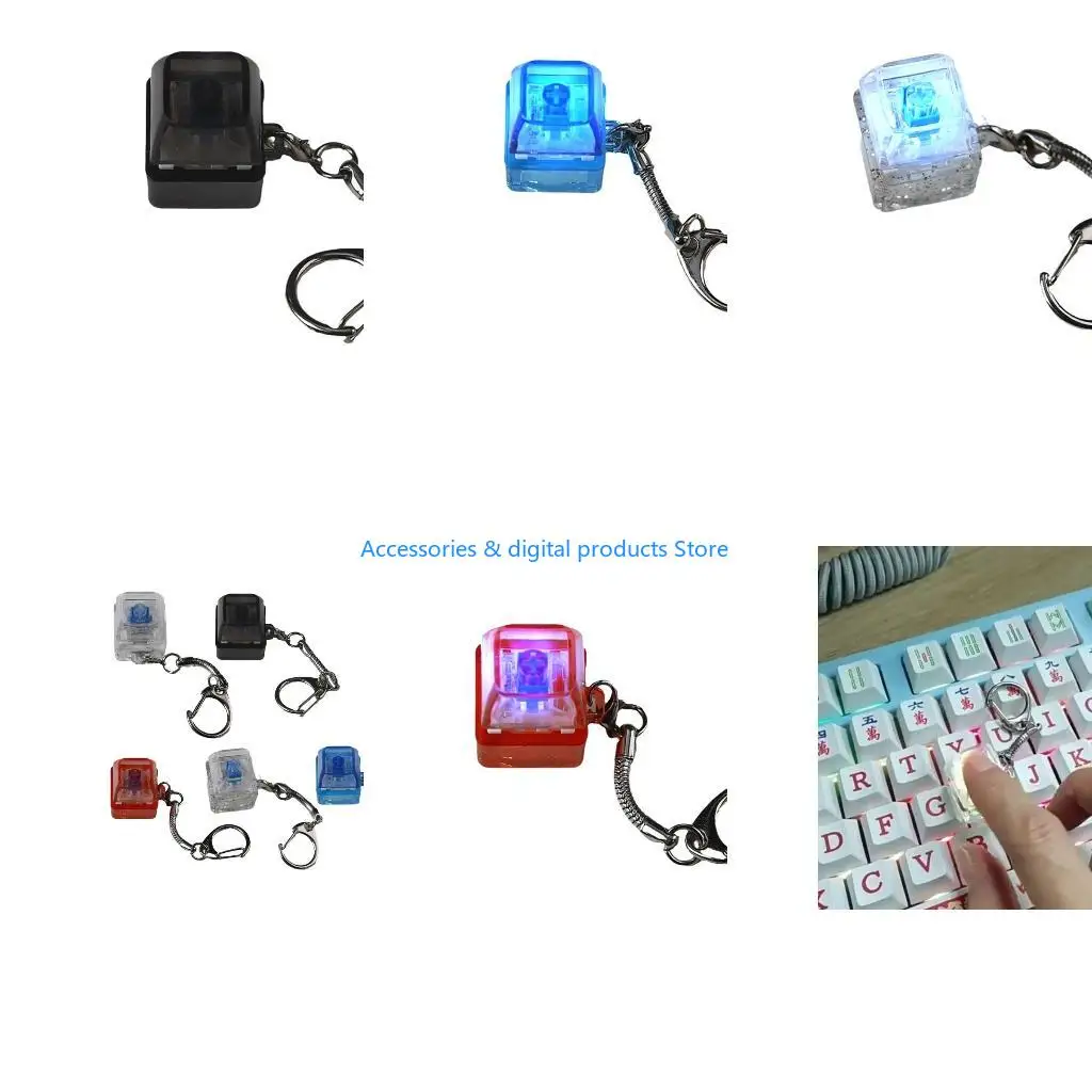 77JD LED Keyboard Switches Tester Mechanical Keyboard Switches Testing Toy Keychain
