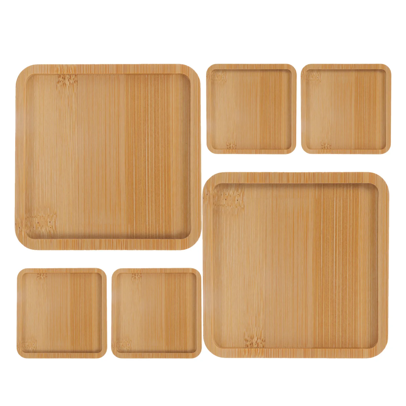 6Pcs Mosaic Coaster Bases Bamboo Smooth Round Blank Mats DIY Craft Kits for Home Decor Glass Tile Mosaic Crafts