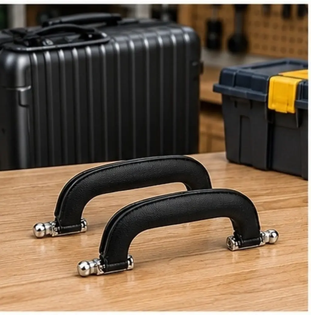 2Pcs Sturdy Suitcase Handle Replacement Luggage Case Toolbox Grip Foldable Easy Install Handle