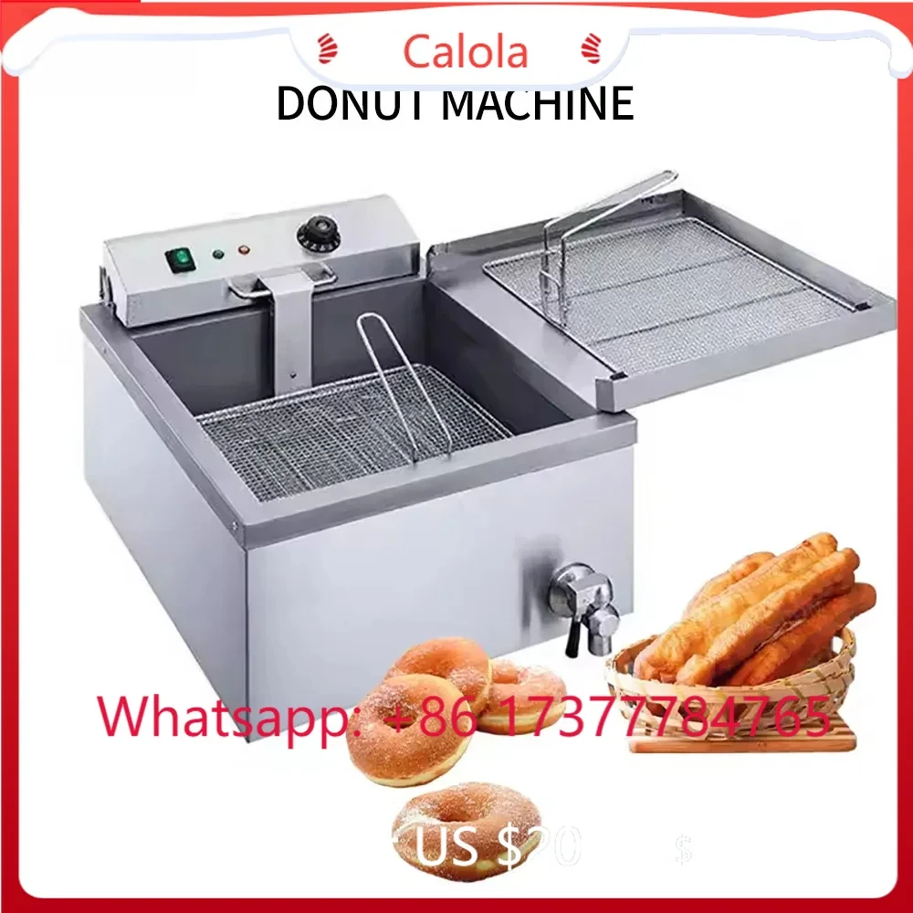 XEOLEO 3000W 12L Commercial Deep Fryer for Donut French Fries Chicken Hot Dog Churros
