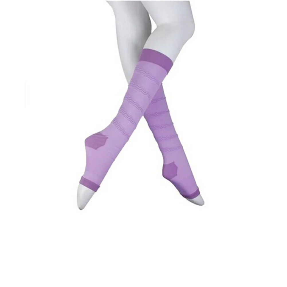 Open Toe Socks Lady Thigh Slimming Five Sections Miss 's Compression