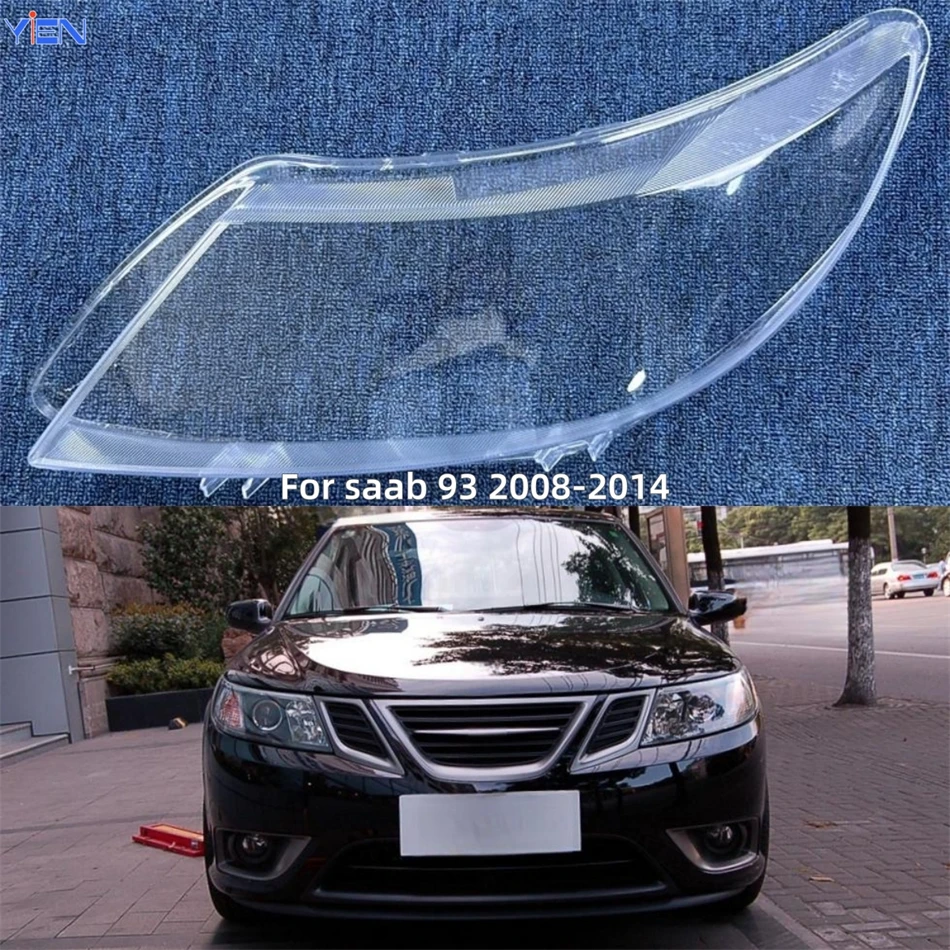 Para SAAB 93 2008 2009 2010 2011 2012 2013 2014 Accesorios para Vehículos Carcasa Transparente Cubierta de Lente de Faro Delantero Cubierta de Faro