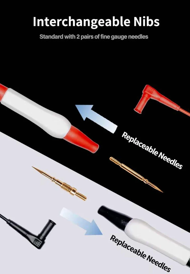 WYLIE BT-22-multímetro Digital superfino, sondas de medición de Cable, bolígrafo para SONDA DE PLOMO, probador de múltiples metros, herramienta de puntas de alambre