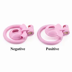 Mini CB Chastity Cage Positive/Negative Sissy Cock Lock with 4 Size Base Penis Rings Hidden Penis Devices Sexy Toys For Adults