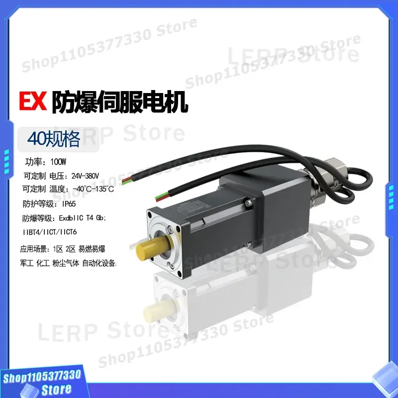 100W Small Brushless Servo Motor 40 Frame 24V 48V 220V Compact Explosion Proof Stepper for Industrial Automation Equipment
