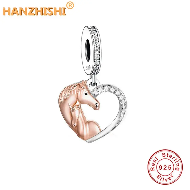 925 Sterling Silver Horse Heart Pendant Necklace Jewellery Anniversary Birthday Gift for Sister Brother Wife Girlfriend Child