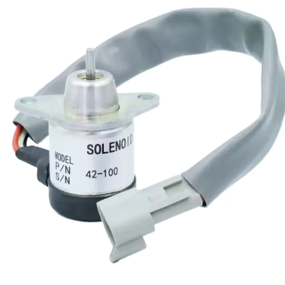 

For Refrigerated Truck Diesel Engine Fuel Shut Off Stop Solenoid Valve Yanmar 1500-3076 Thermo king 42-100 Excavator