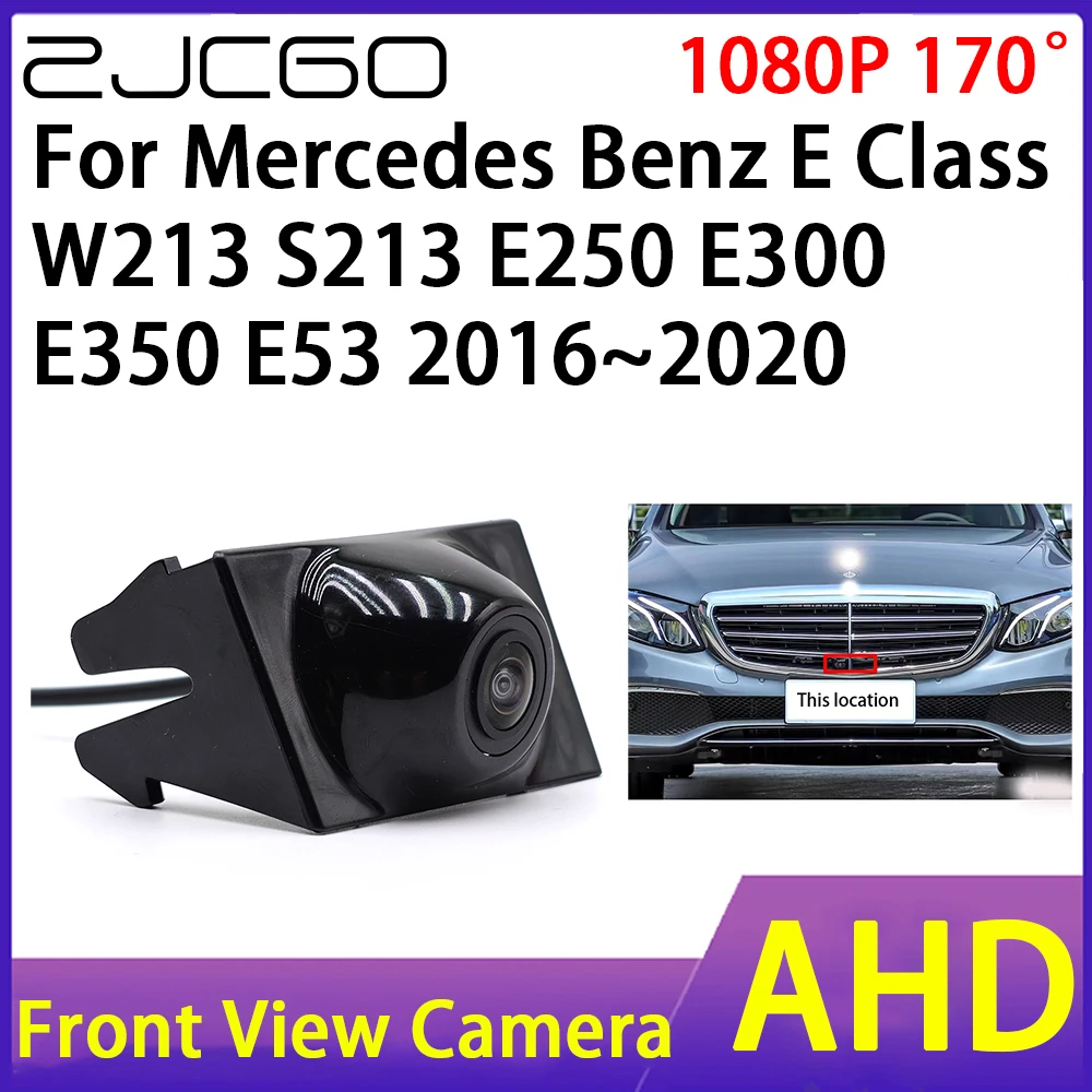 

ZJCGO Front View Camera AHD 1080P Waterproof Night Vision CCD for Mercedes Benz E Class W213 S213 E250 E300 E350 E53 2016~2020