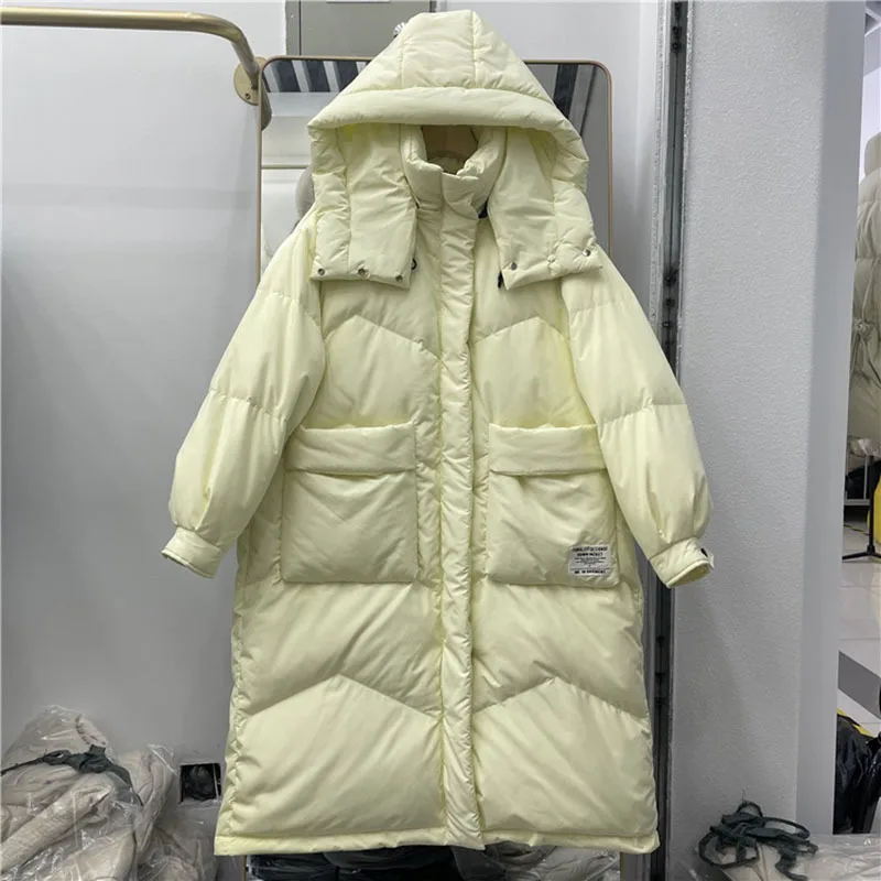 

Women Long Luxury Down Jacket New Style White Duck Down Jackets Autumn Winter Coats And Parkas Female Outwear