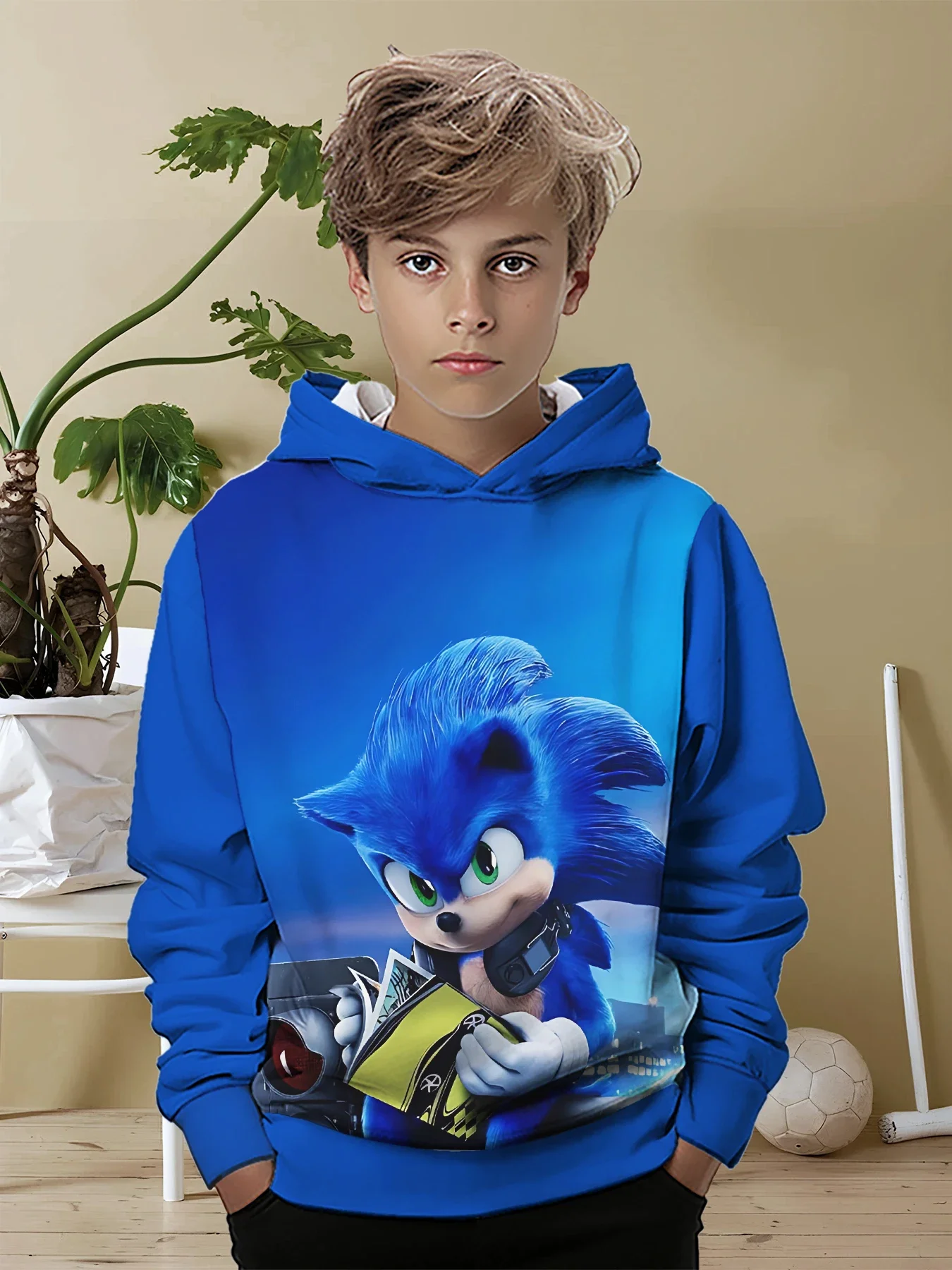 3D Print Cartoon S-S-sonics the Hedgehogs All Seasons Children Casual Sweatshirt Cool Pullover Top Unisex Clothes BoyGirl Hoodie