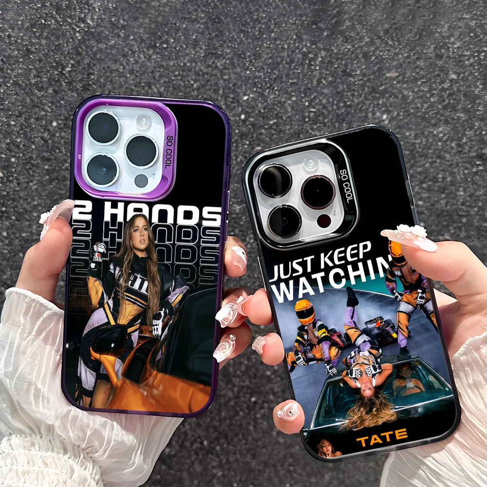 

Canadian singer T-Tate M-McRae phone case For iPhone 17 16 15 14 13 12 11 Pro Max Plus Mini IMD Color Silver Shell