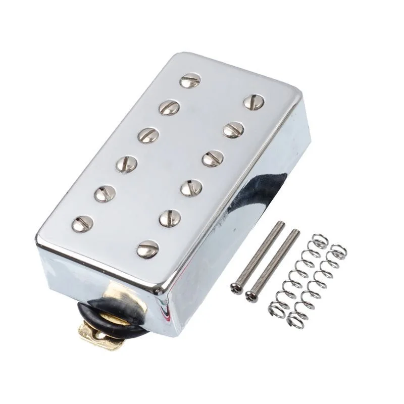 

Двойной звукосниматель для электрогитары, серебристый безрамочный звукосниматель для шестиструнной электрогитары, длина 52 мм/50 мм, комплект