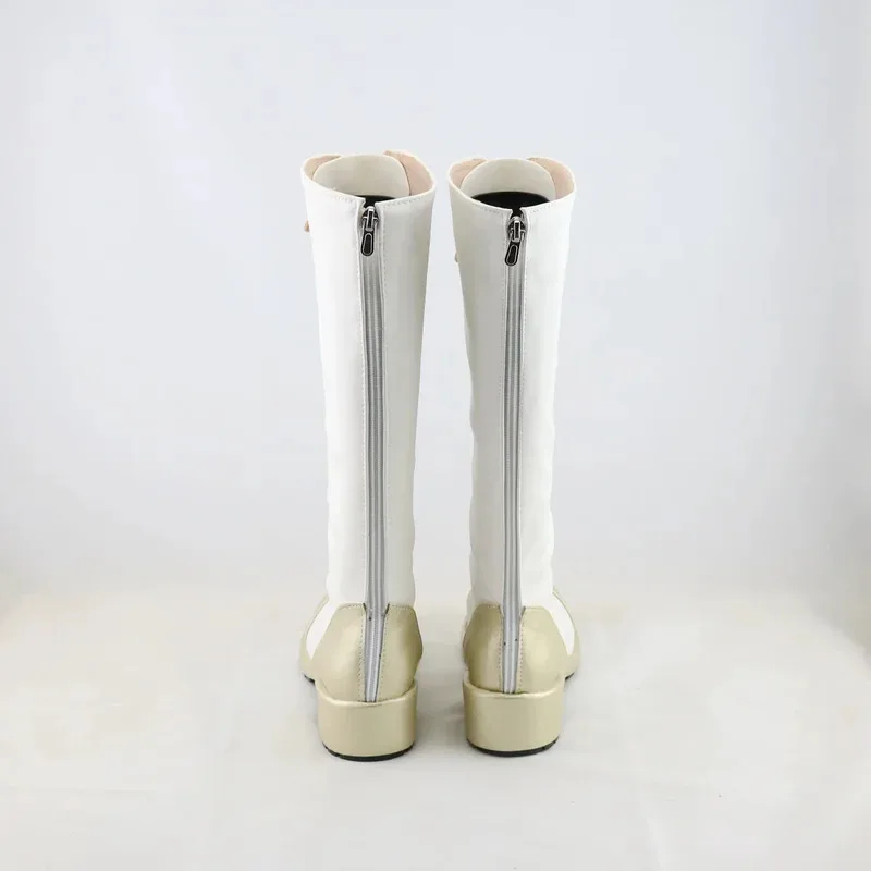 

2025 RealCos Corps Kisatsutai Kanao Tsuyuri Anime Manga Cosplay Shoes Knee-high Lace-up White Boots Halloween For Women