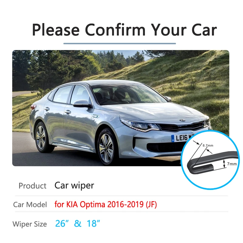 For KIA Optima JF 2016 2017 2018 2019 K5 Front Windscreen Windshield Window Brushes Car Accessories Stickers Car Wiper Blades