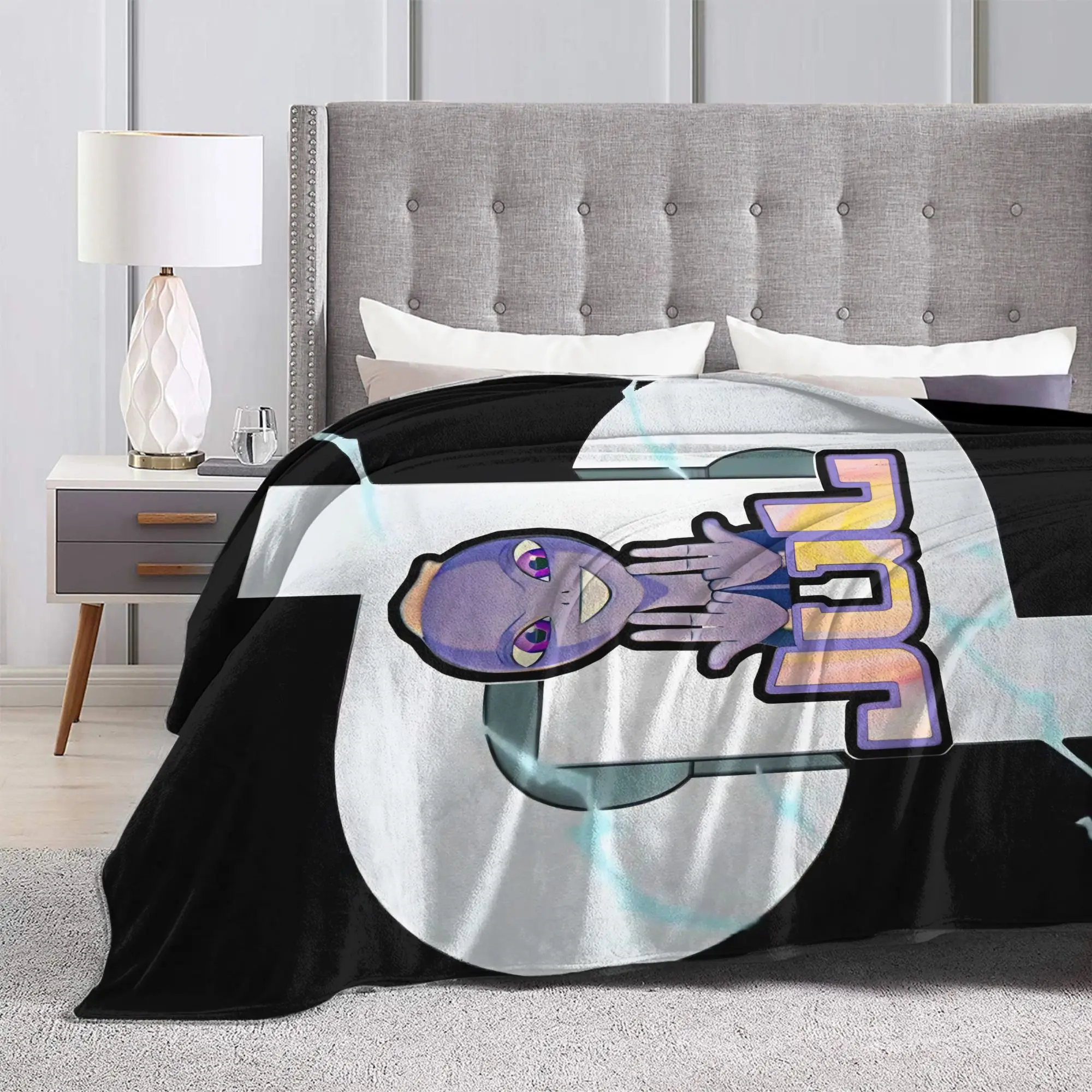 Jul rapper francês cama lança aconchegante novidade cobertores músico para sofá casa viagem escritório flanela colcha capa de cama