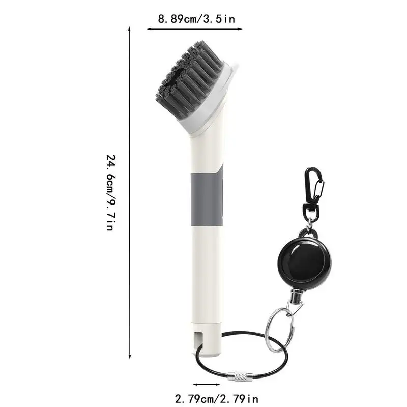 ゴルフクラブ用のポータブルクリーニングブラシ,ジップロライン付き,防水,収納パイプ付き,ゴルフやゴルフ用