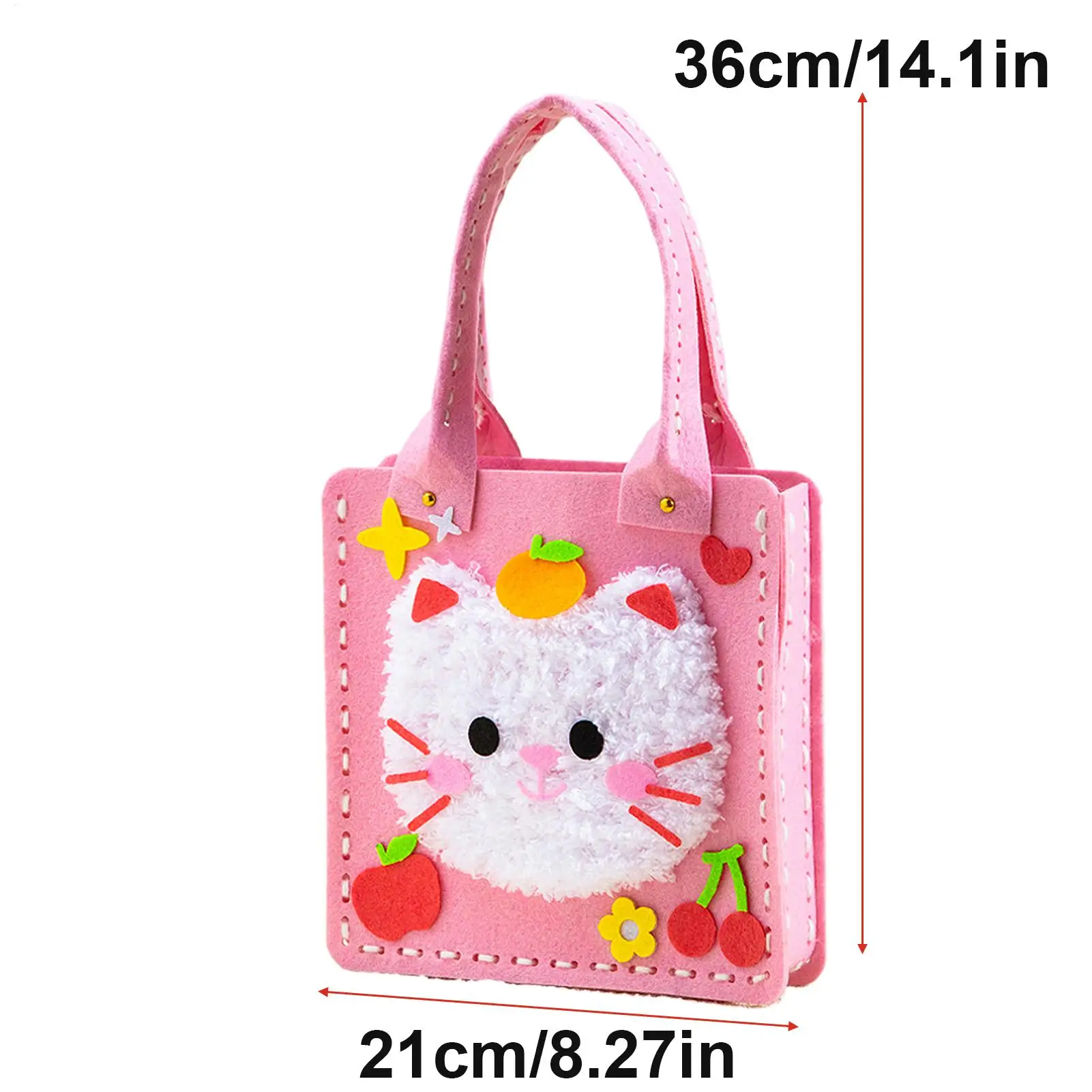 Tote Bags voor kinderen Handgemaakte schooltas Niet-geweven Tote Craft Kit voor naaien Opslag Kleuterschool Zomerschool Klaslokaal