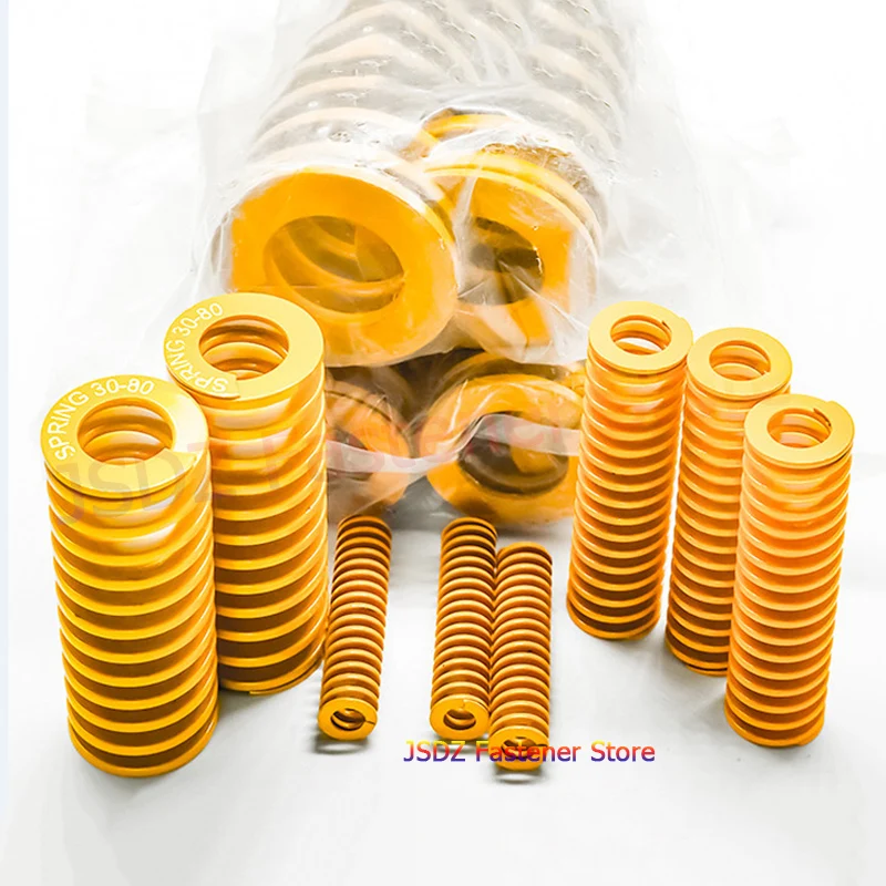 1pcs OD 6/8/10/12/14/16/18/20/2225mm Yellow Mold Spring Die Compression Spring Loading Length 10-300mm Flat Wire Spring DF/YSWF