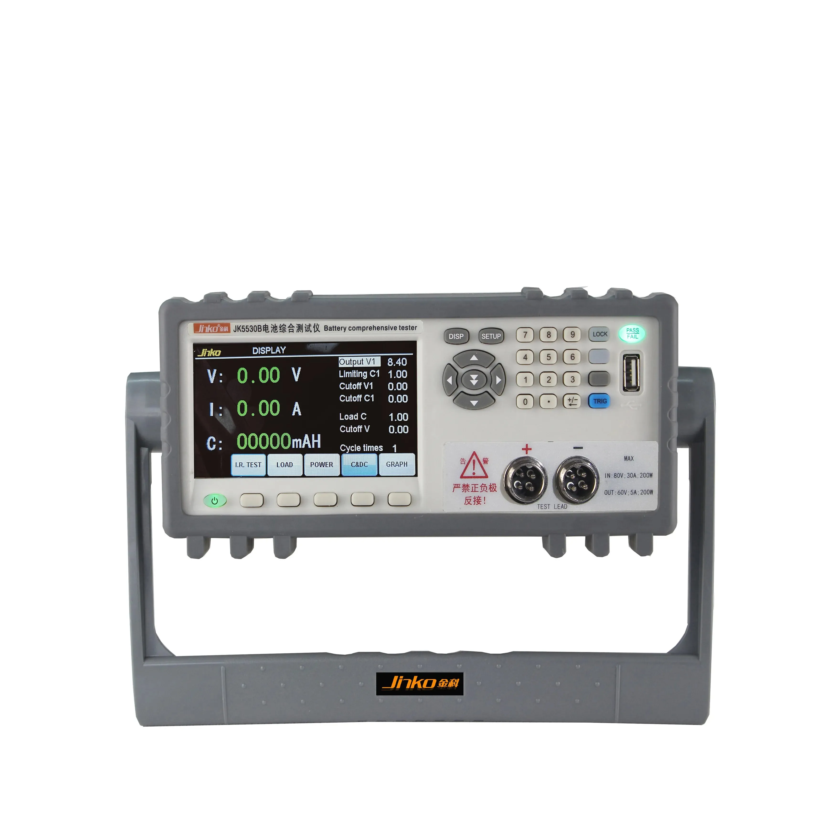 99.99Ah Battery Comprehensive Tester Lithium Battery Analyzer Charge and Discharge Machine with Laptop & Software 62V30A JK5530B