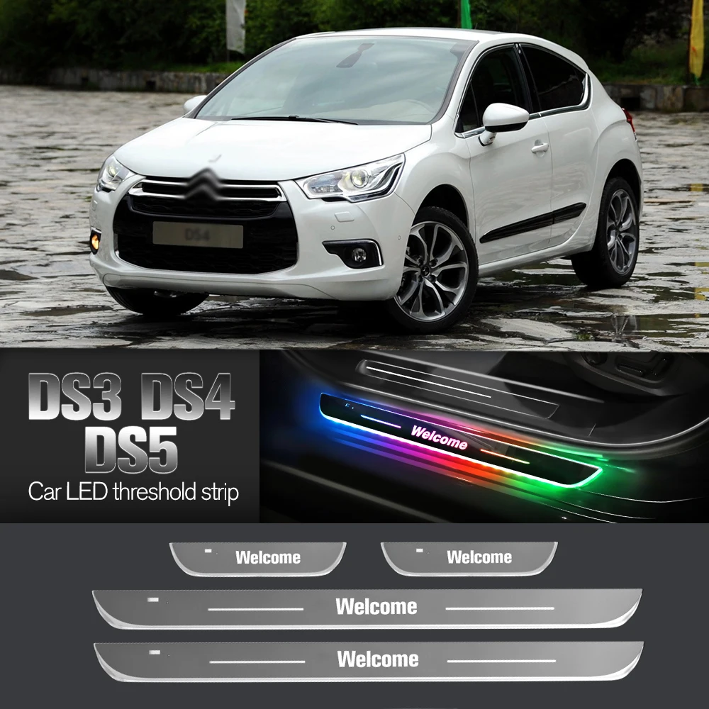 

Car Door Sill Light For Citroen DS3 DS4 DS5 2009-2018 2010 2012 2013 Customized Logo LED Welcome Threshold Pedal Lamp Accessorie