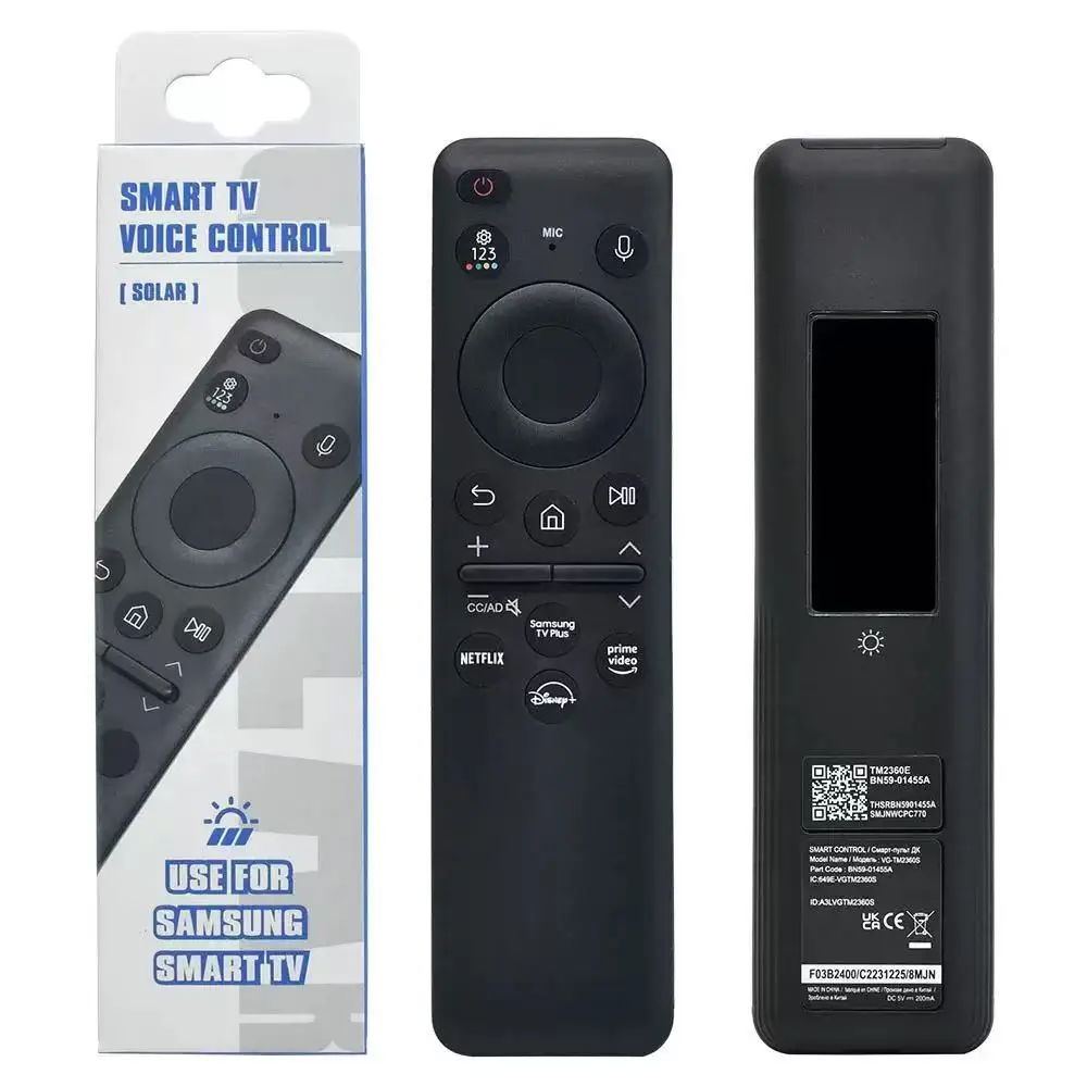 Repuestos compatibles con el control remoto por voz Solar BN59-01455A para televisores Samsung S95C LS03D QN50 QN55 QN60 QN65 QN70 QN80 QN85 QN90