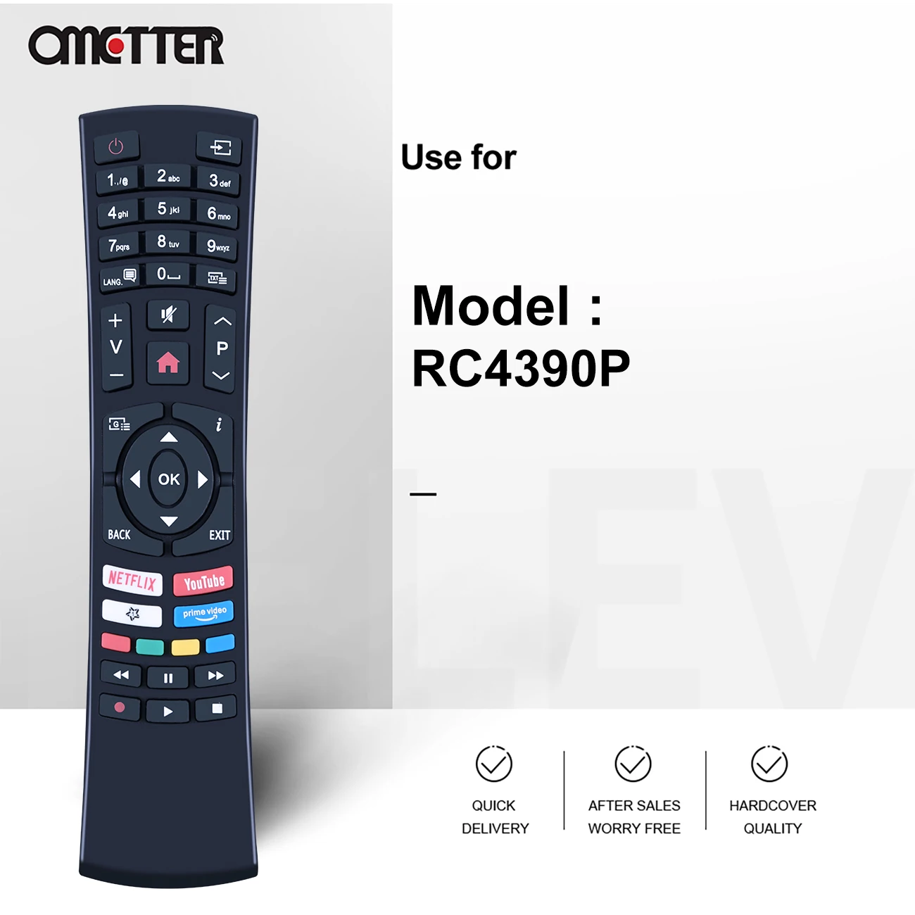 RC4390 RC4390P F39HD19BSM F43SUHD19 لشركة هيونداي هيتاشي فيستل بوش مختلف غوجن نيتفلكس أنت تو تكون ذكية LCD TV التحكم عن بعد