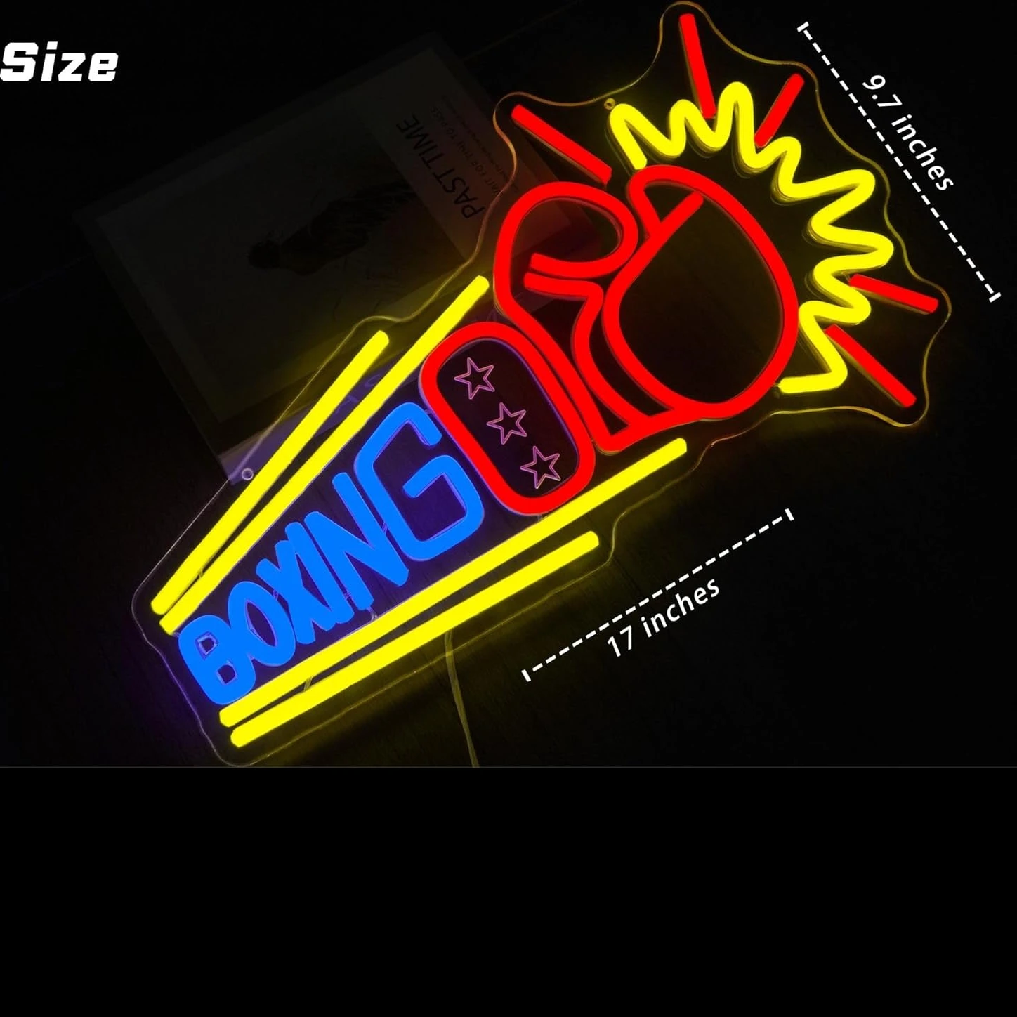 قفازات الملاكمة المناسب النيون تسجيل الرياضة بار ضوء النيون USB عكس الضوء LED لصالة الألعاب الرياضية الملاكمة الدائري الملاكمة النوادي والرجل الكهوف ديكور هدية