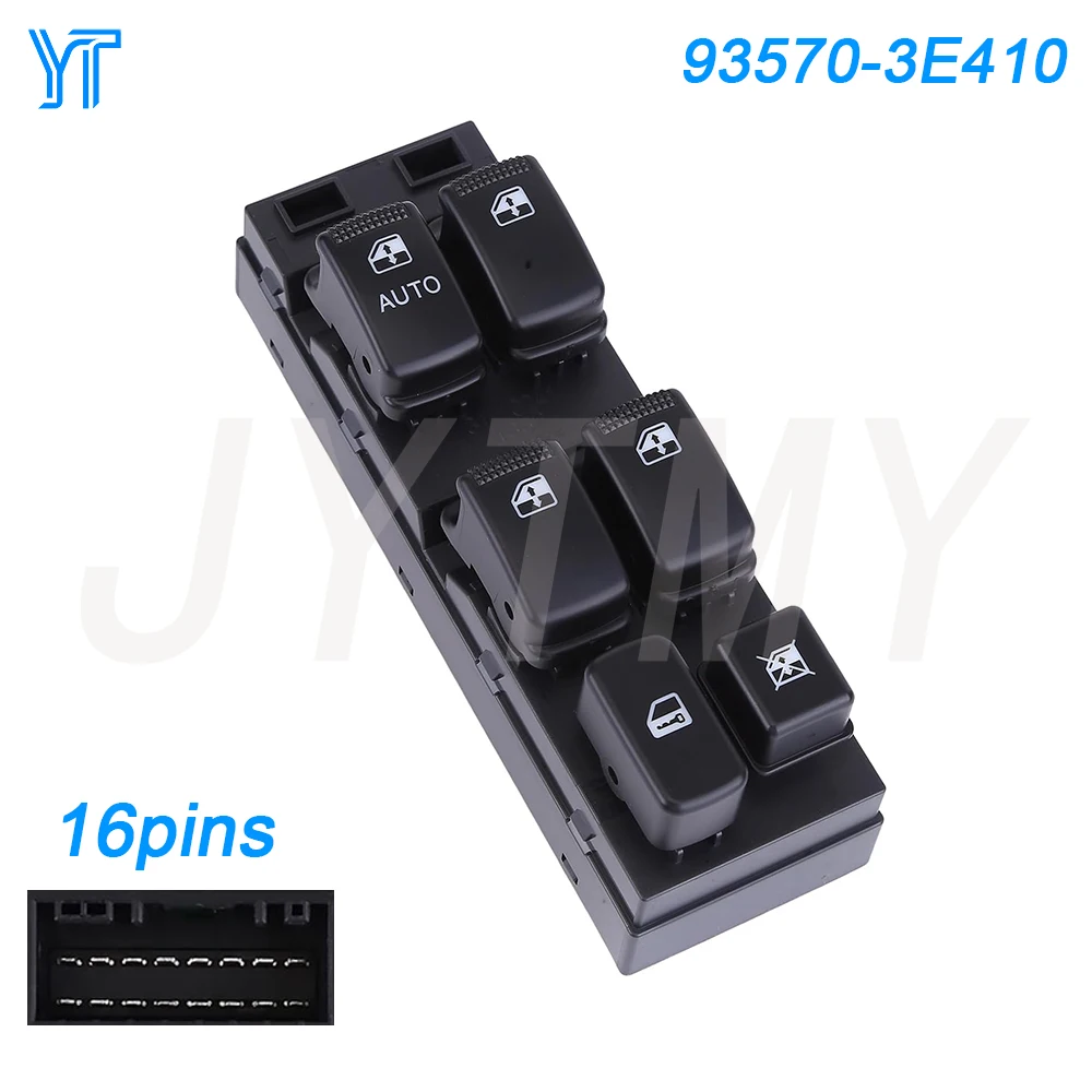 Interruptor de ventanilla principal eléctrico para Kia Sorento 2002-2009 LHD botón de Control de elevador de vidrio delantero izquierdo accesorios de coche 93570-3E410