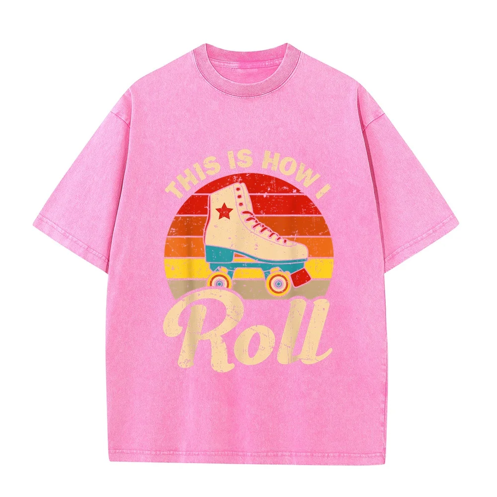 Cool Roller Skate For Men Women Speed Skating Inline T-Shirt Korean Popular Clothes Short Sleeve Top 4xl Printed Cotton T Shirt