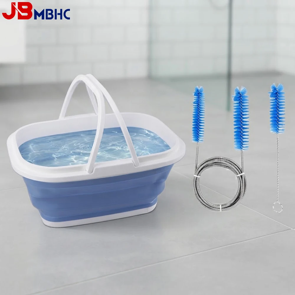 CPAP Cleaning Kit for Hose & Mask, CPAP Hose Cleaning Brush & Collapsible Wash Basin Compatible with Standard CPAP Hose Tubing