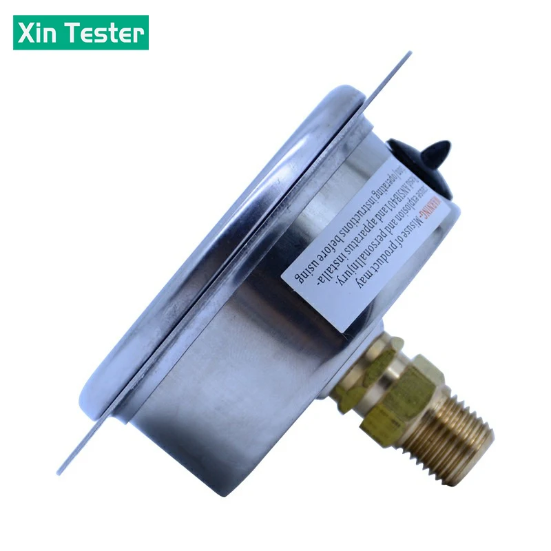 Xin Tester 0-60Mpa Air Oil Water Hydraulic Pressure gauge Psi/MPa Thread G 1/4,Axial stainless steel Anti-Vibration manometer