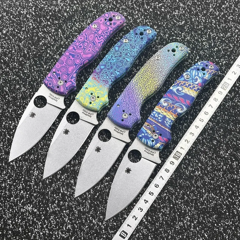 

C229 3D Printed G10 Handle Folding Knife Outdoor Camping Sharp Pocket Portable Tactical EDC Tool Knife