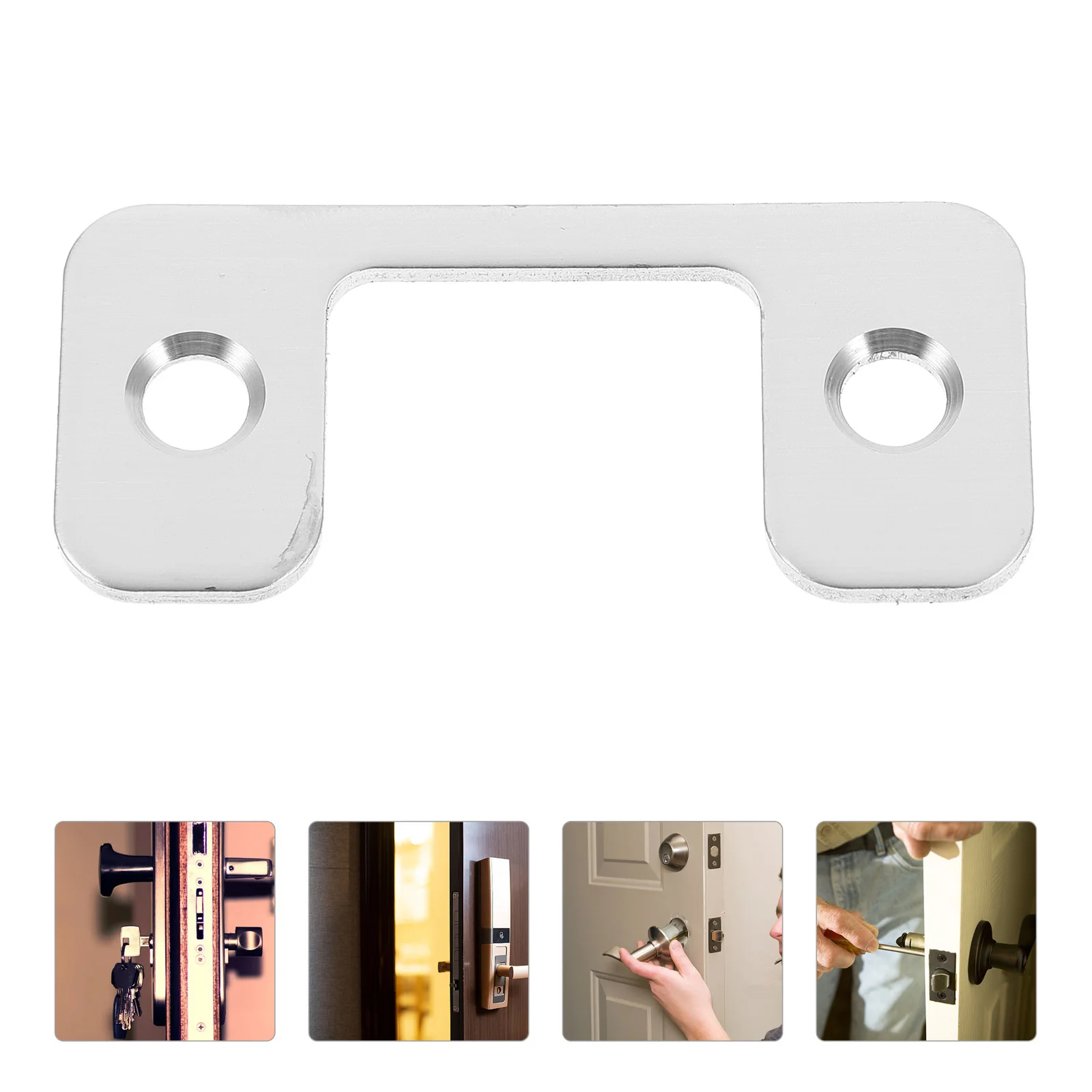 

Strike For Lock Accessories Stainless Steel Deadbolt Reinforcement Plate, Front Door Strike Plate For Exterior Interior Doors,