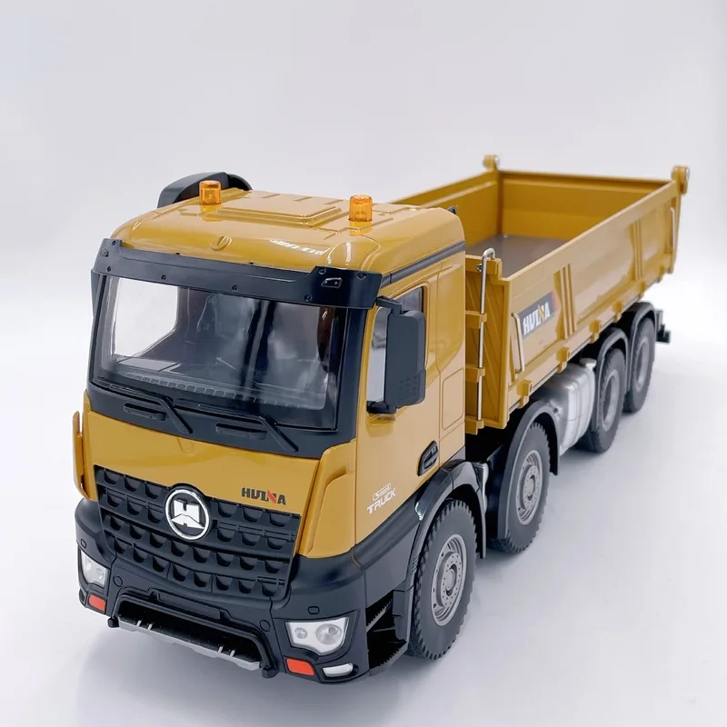 Huina 1:14 grande 12 canais 4wd brinquedo de construção de controle remoto escavadeira caminhão basculante meninos adultos presentes de natal