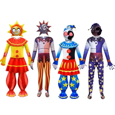 Unique Design Five Nights Freddyed Party FNAF Cosplay Costumes Fancy Sundrop and moondrop COS Anime Halloween Costum High Detail