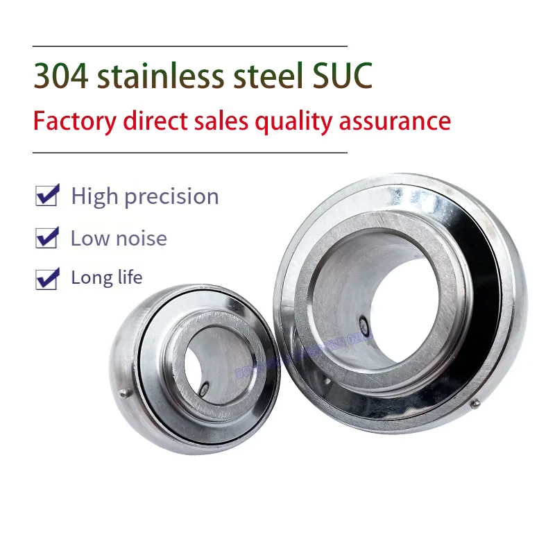 

304 Stainless Steel Outer Spherical Bearing Inner Hole 20mm-50mm SSUC204 205 206 207 208 UC209-SUC212