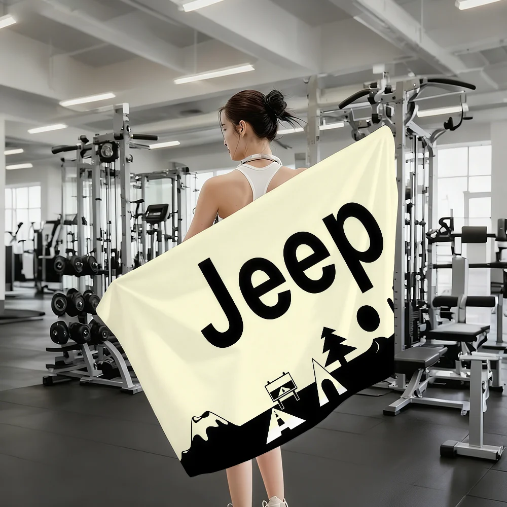 Car brand J-Jeep Fashion Towel Quick Drying Beach Towels Are Suitable For Swimming Pools Camping Yoga And The Gym