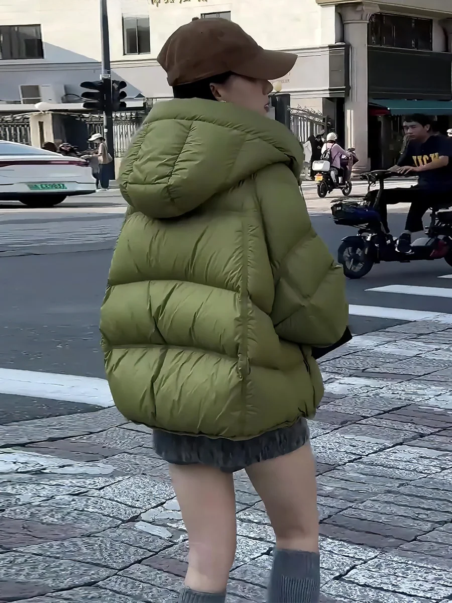 Mujer ort Thiened blanco Du down Jaet invierno nueva llegada ropa de abrigo cálida moda con capucha Dstring abrigo señoras Faion