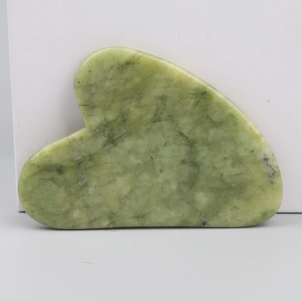 Natural Jade Gua Sha Tool Xiuyan Jade Heart-shape Massager Neck Massage Guasha Love Beauty Product Skin Care health Tool