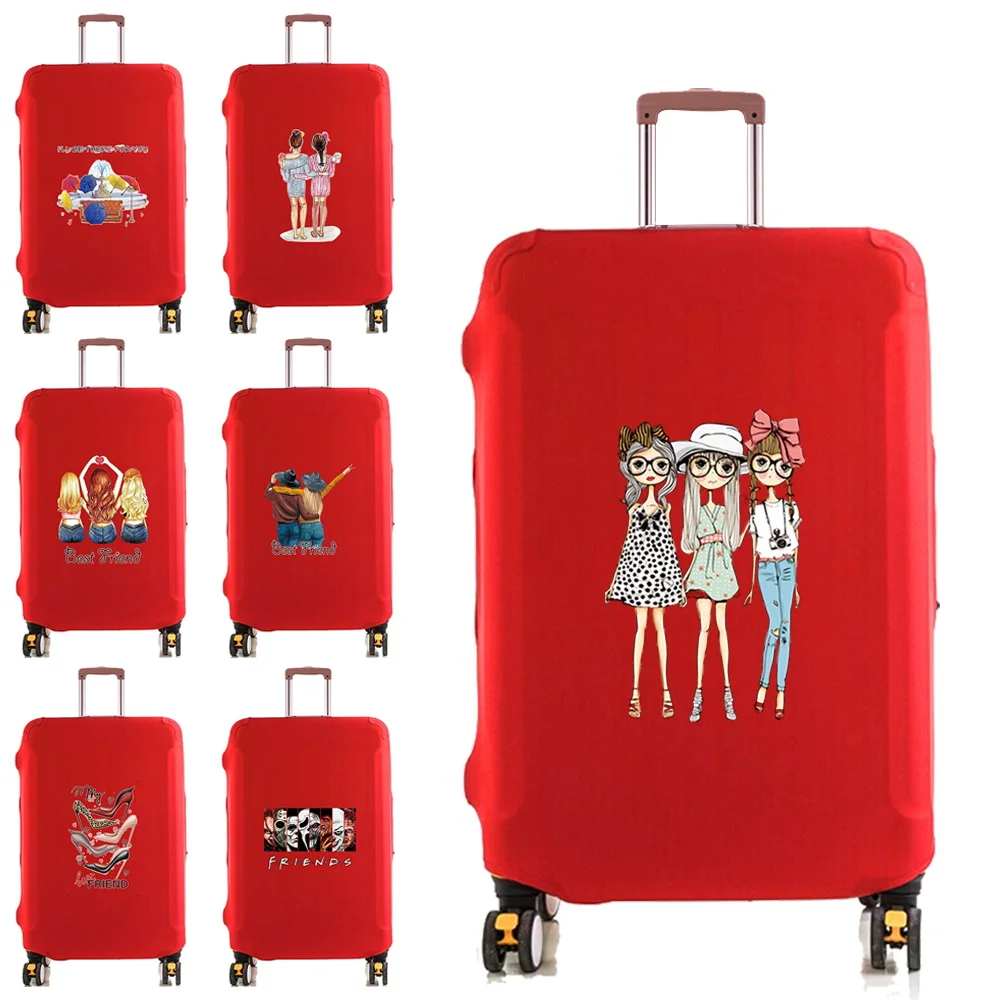 الأمتعة غطاء حقيبة حامي مرونة الغبار Case18 ~ 28 بوصة السفر الغطاء الواقي 2025 إكسسوارات السفر الأصدقاء طباعة #1