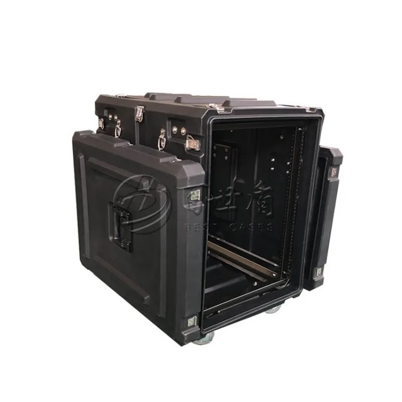 Rígido Forte Rotomolded Plástico Rack Case, 19 Rack Case, impermeável, à prova de choque, Server Cases, Tool Case