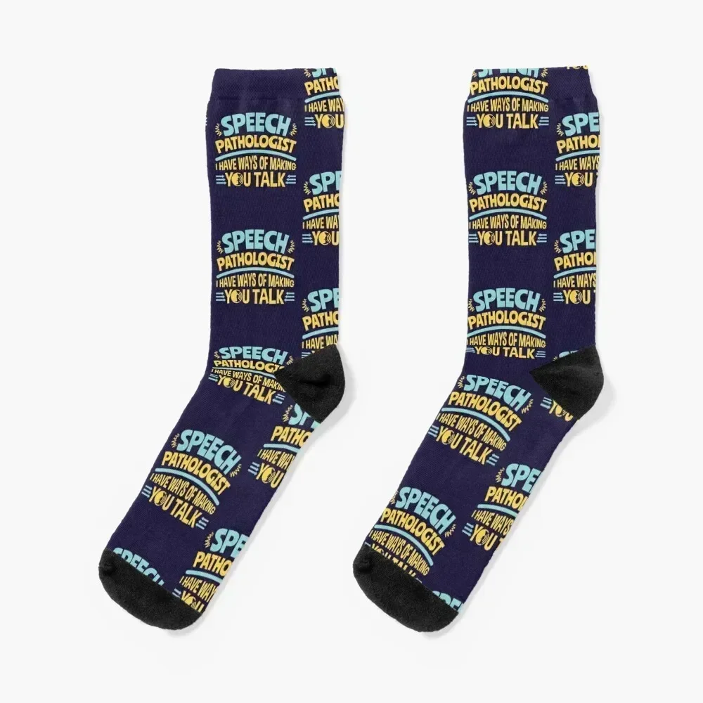

Speech Pathologist I Have Ways Of Making You Talk Socks bright garter christmas stocking set Boy Child Socks Women's