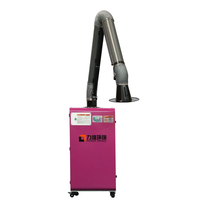 New Industrial Vacuum Cleaner Smoke Collector Smoke Exhaust with Exhaust Arm Dust Collector HEPA Filter Mobile Double Arm