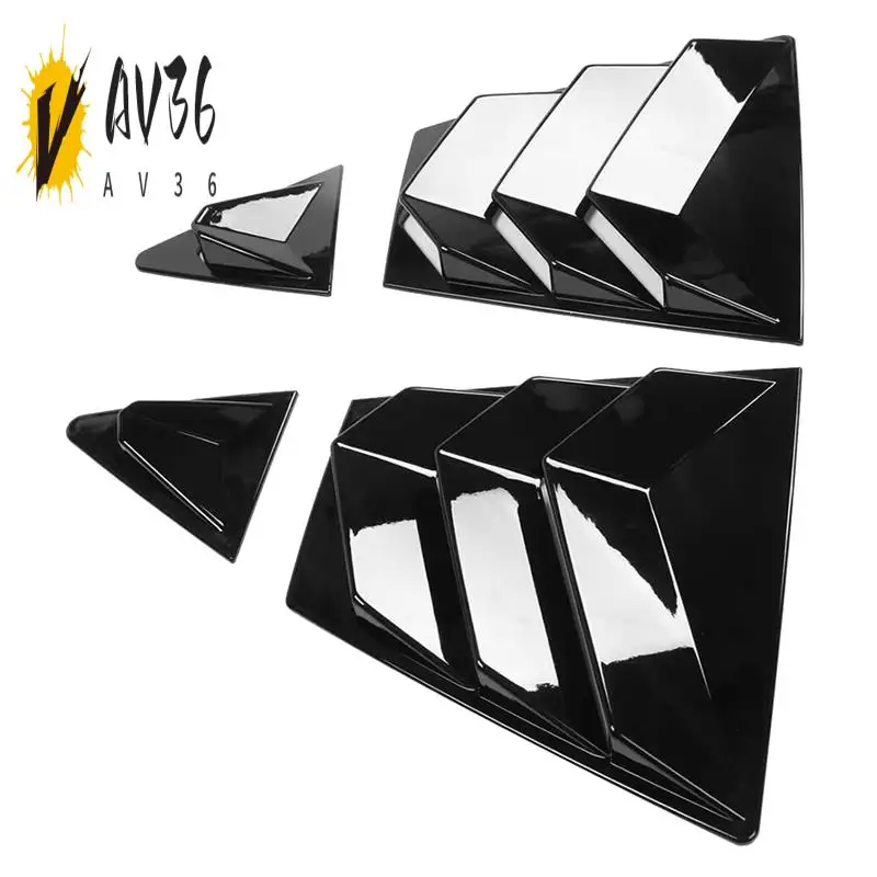 

AV36-For Toyota Corolla 2020-2023 Car Rear Side Vent Quarter Window Louver Shutter Cover Parts Gloss Black