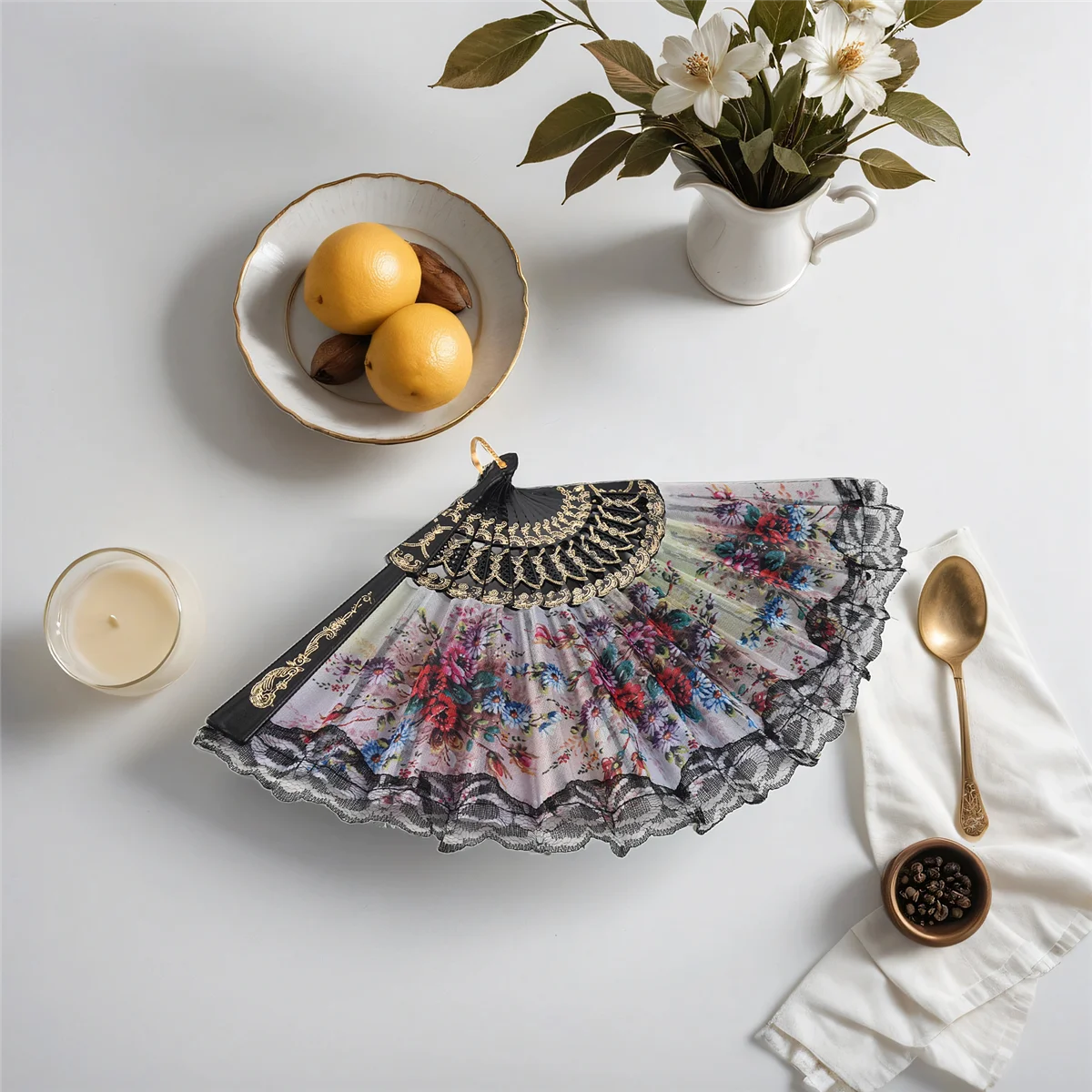 Estilo espanhol mão ventilador, design decorativo